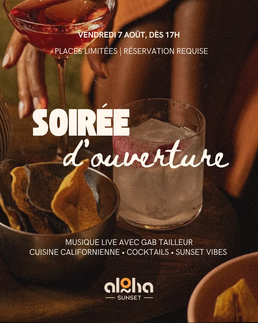 Affiche — Soirée d'ouverture Aloha Sunset